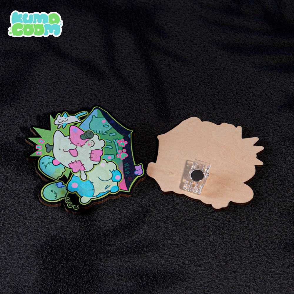 Wooden Fridge Magnet with a Clip